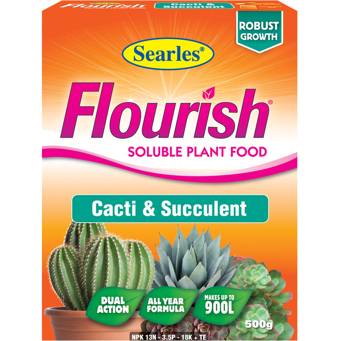 Searles Flourish Soluble Plant Food - Cacti & Succulent 500g *FERTILISER*