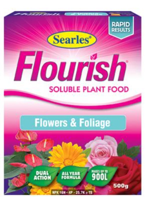 Searles Flourish 500g FLOURISH FLOWERS & FOLIAGE Soluable Plant Food *FERTILISER*