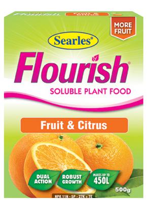 Searles Flourish Fruit & Citrus Soluble Plant Food 500g *FERTILISER*