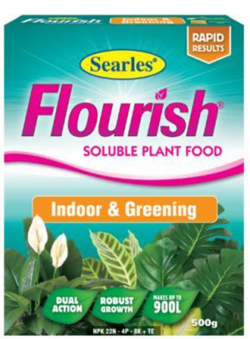 Searles Flourish Indoor & Greening Soluble Plant Food 500g *FERTILISER*