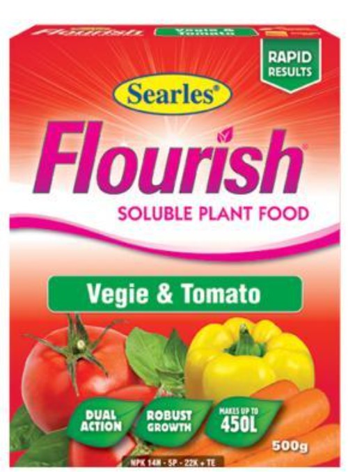 Searles Flourish Vegie & Tomato Soluable Plant Food 500g *FERTILISER*